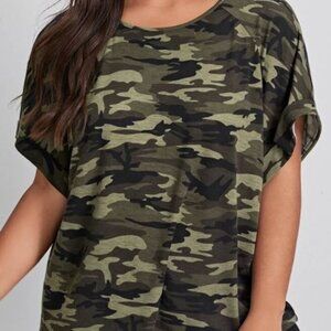 SHEIN Dark Camo Shirt